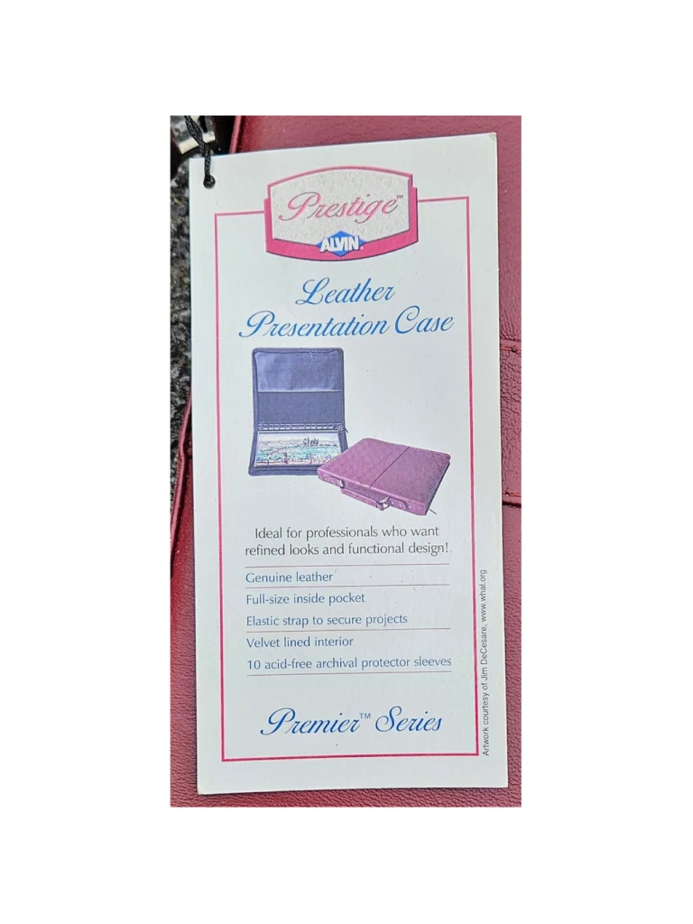 Alvin Prestige Leather Presentation Series 8.5 11 Burgundy PCL811-BU NEW TAGS